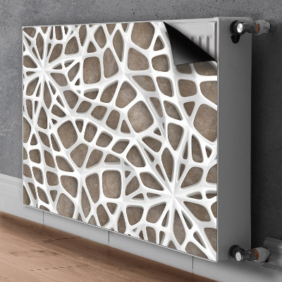 Decoratieve radiatormagneet Wit gaas patroon