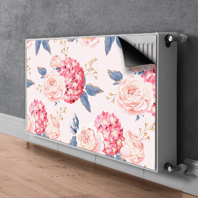 Decoratieve radiatormat Hortensia's