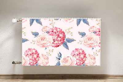 Decoratieve radiatormat Hortensia's