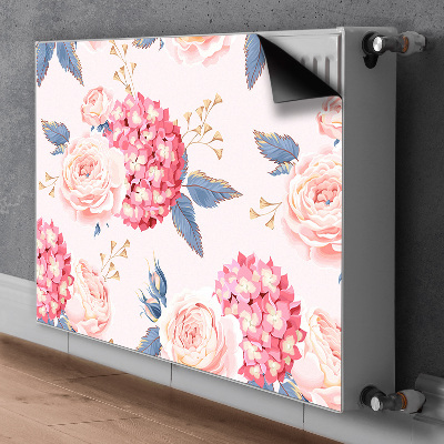 Decoratieve radiatormat Hortensia's