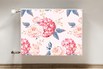 Decoratieve radiatormat Hortensia's