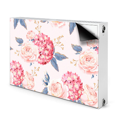 Decoratieve radiatormat Hortensia's