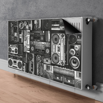 Magnetische mat voor de radiator Old school boombox