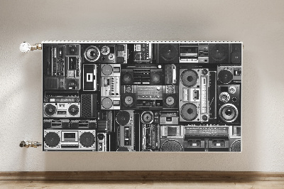 Magnetische mat voor de radiator Old school boombox