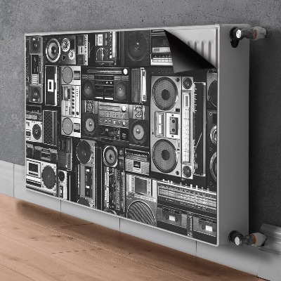 Magnetische mat voor de radiator Old school boombox