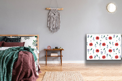 Decoratieve radiatormat Rood veld van papavers
