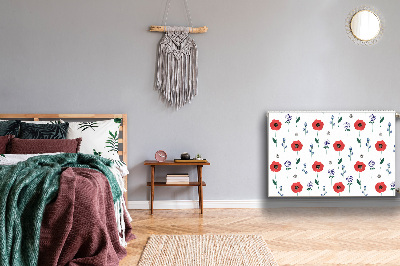 Decoratieve radiatormat Rood veld van papavers