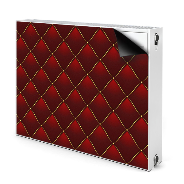 Decoratieve radiatormat Rood gewatteerd patroon