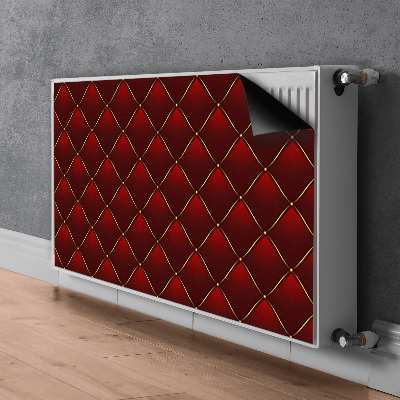 Decoratieve radiatormat Rood gewatteerd patroon