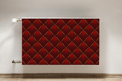 Decoratieve radiatormat Rood gewatteerd patroon