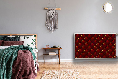 Decoratieve radiatormat Rood gewatteerd patroon
