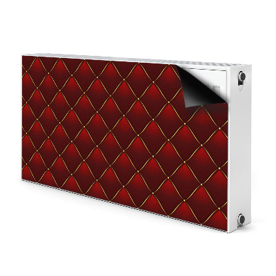 Decoratieve radiatormat Rood gewatteerd patroon