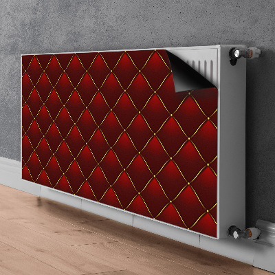 Decoratieve radiatormat Rood gewatteerd patroon