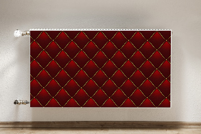 Decoratieve radiatormat Rood gewatteerd patroon