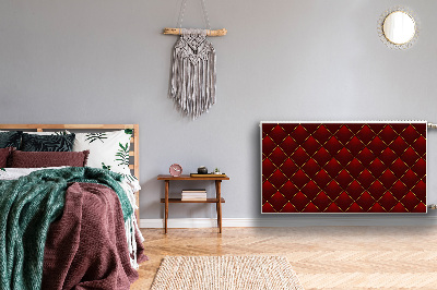 Decoratieve radiatormat Rood gewatteerd patroon