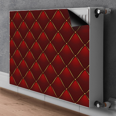 Decoratieve radiatormat Rood gewatteerd patroon