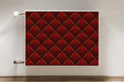 Decoratieve radiatormat Rood gewatteerd patroon