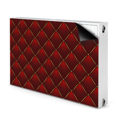 Decoratieve radiatormat Rood gewatteerd patroon