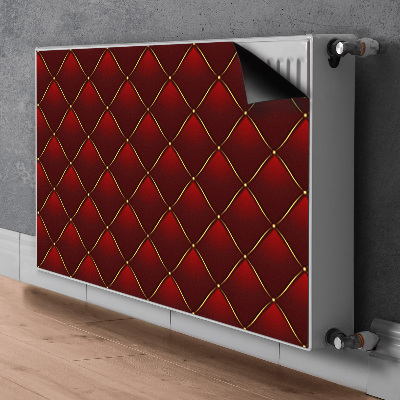 Decoratieve radiatormat Rood gewatteerd patroon