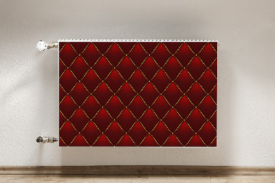Decoratieve radiatormat Rood gewatteerd patroon