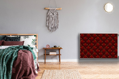 Decoratieve radiatormat Rood gewatteerd patroon