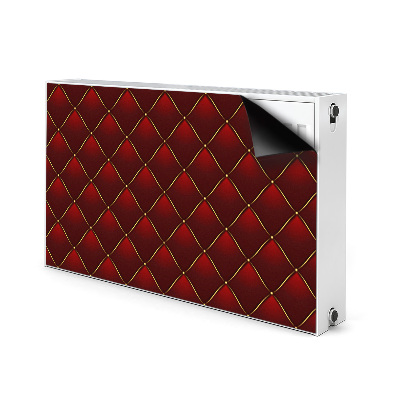 Decoratieve radiatormat Rood gewatteerd patroon