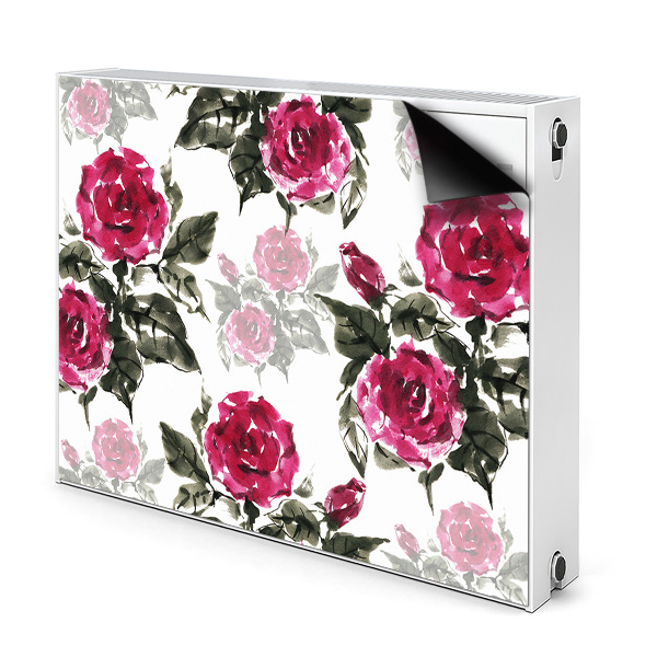Magnetische mat voor de radiator Geschilderde rozen