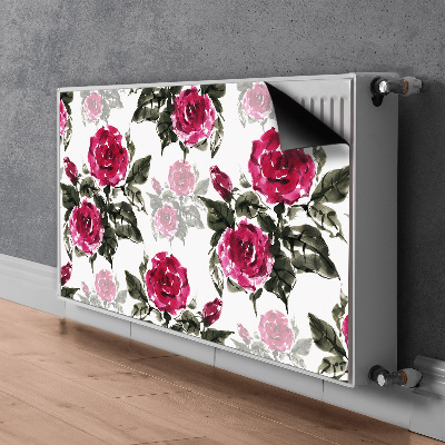 Magnetische mat voor de radiator Geschilderde rozen