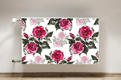 Magnetische mat voor de radiator Geschilderde rozen
