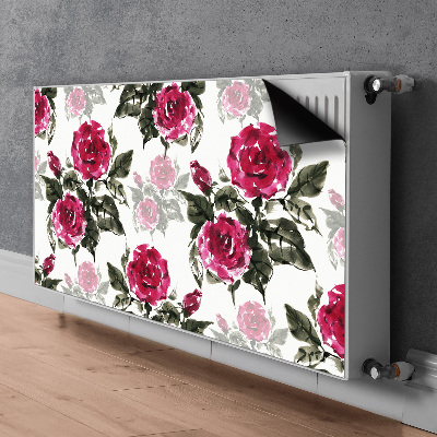 Magnetische mat voor de radiator Geschilderde rozen