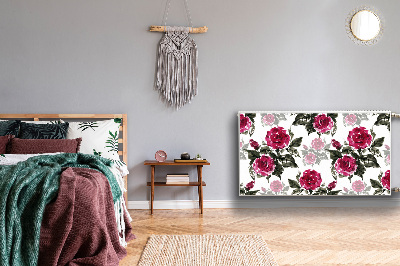 Magnetische mat voor de radiator Geschilderde rozen
