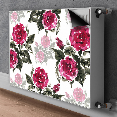 Magnetische mat voor de radiator Geschilderde rozen