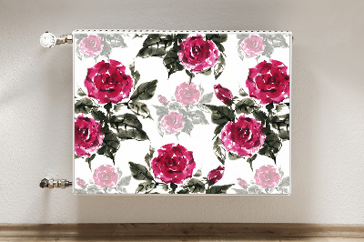 Magnetische mat voor de radiator Geschilderde rozen