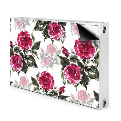 Magnetische mat voor de radiator Geschilderde rozen