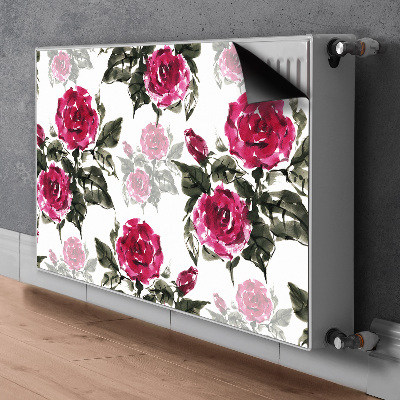 Magnetische mat voor de radiator Geschilderde rozen
