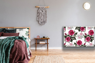 Magnetische mat voor de radiator Geschilderde rozen