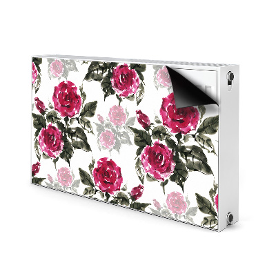 Magnetische mat voor de radiator Geschilderde rozen