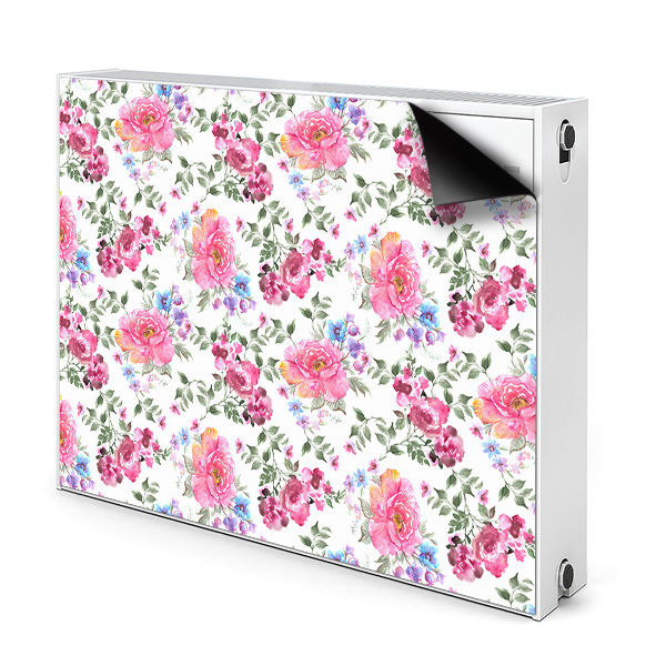 Magnetische radiatormat Roze bloemen