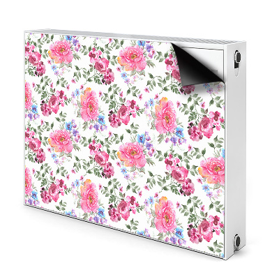 Magnetische radiatormat Roze bloemen