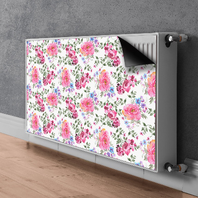 Magnetische radiatormat Roze bloemen