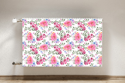 Magnetische radiatormat Roze bloemen