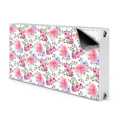 Magnetische radiatormat Roze bloemen