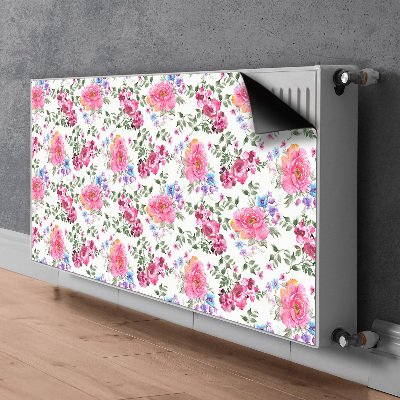 Magnetische radiatormat Roze bloemen