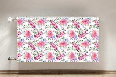 Magnetische radiatormat Roze bloemen