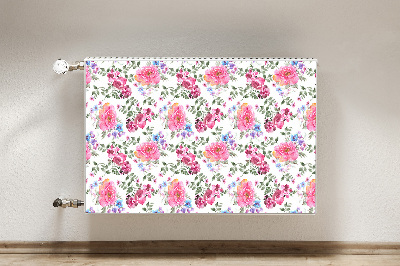 Magnetische radiatormat Roze bloemen