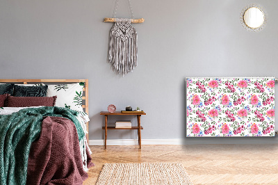 Magnetische radiatormat Roze bloemen