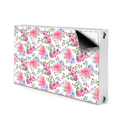 Magnetische radiatormat Roze bloemen