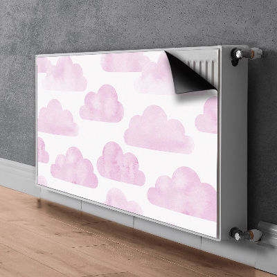 Magnetische radiatormat Roze wolken