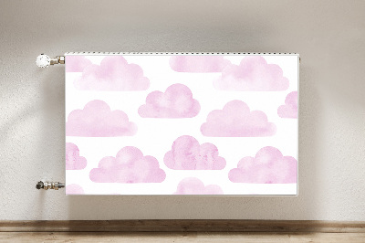 Magnetische radiatormat Roze wolken