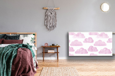 Magnetische radiatormat Roze wolken
